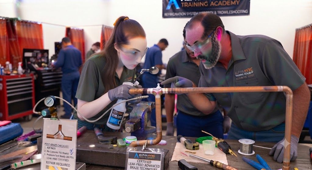 advanced copper brazing HVAC leak prevention skills