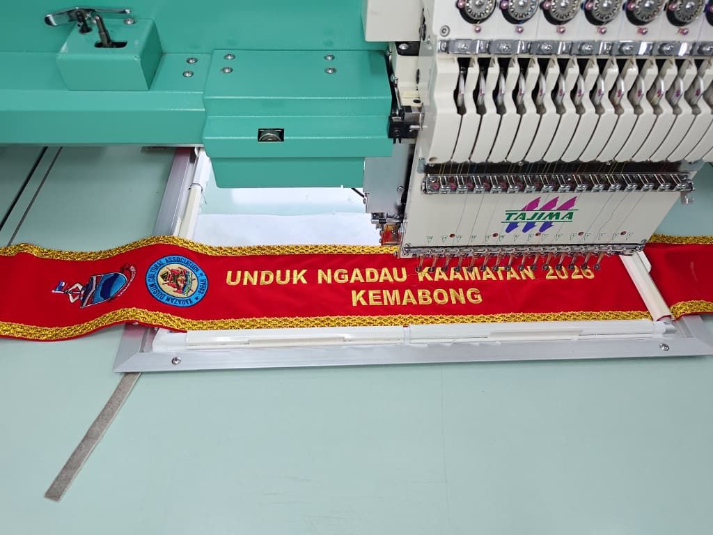 Embroidery/Sulam Sach/Selempang Unduk Ngadau (Metallic Gold Thread)