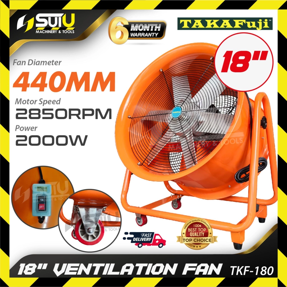 [WITHOUT HOSE] TAKAFUJI TKF-180 / TKF180 18" / 440MM Ventilation Fan 2000W / 2850RPM