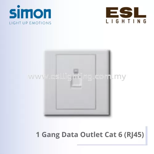 Simon Switch E3 SERIES 1 Gang Data Outlet Cat 6 (RJ45) - 305618