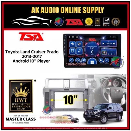 TSA Toyota Land Cruiser Prado 2013 - 2017 Android 10'' inch Car player Monitor