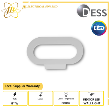 DESS GLJT4344B 8*1W 240V 3000K INDOOR LED WALL LIGHT