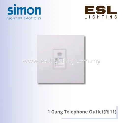 SIMON E6 SERIES 1 Gang Telephone Outlet(RJ11)-725214