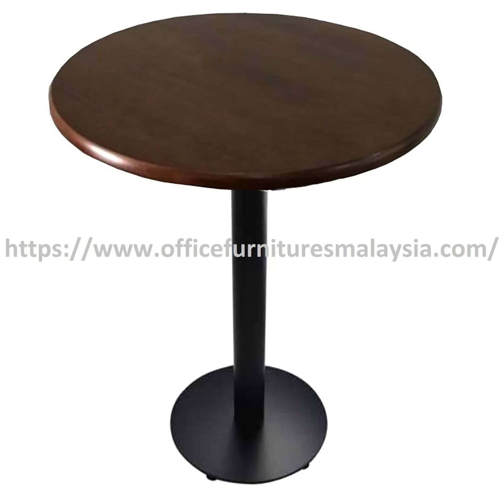 2.5ft High Rubber-Wood Round Table with Mild Steel Leg OFSM04R7575HR