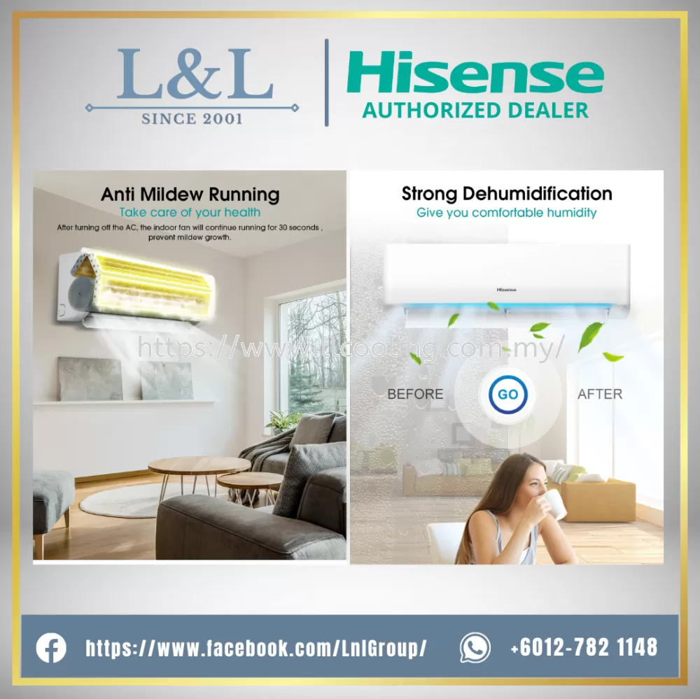 Hisense KAGS Series Standard Inverter Air Conditioner (1HP/1.5HP/2HP/2.5HP) (AI10KAGS/AI13KAGS/AI20KAGS/AI25KAGS)