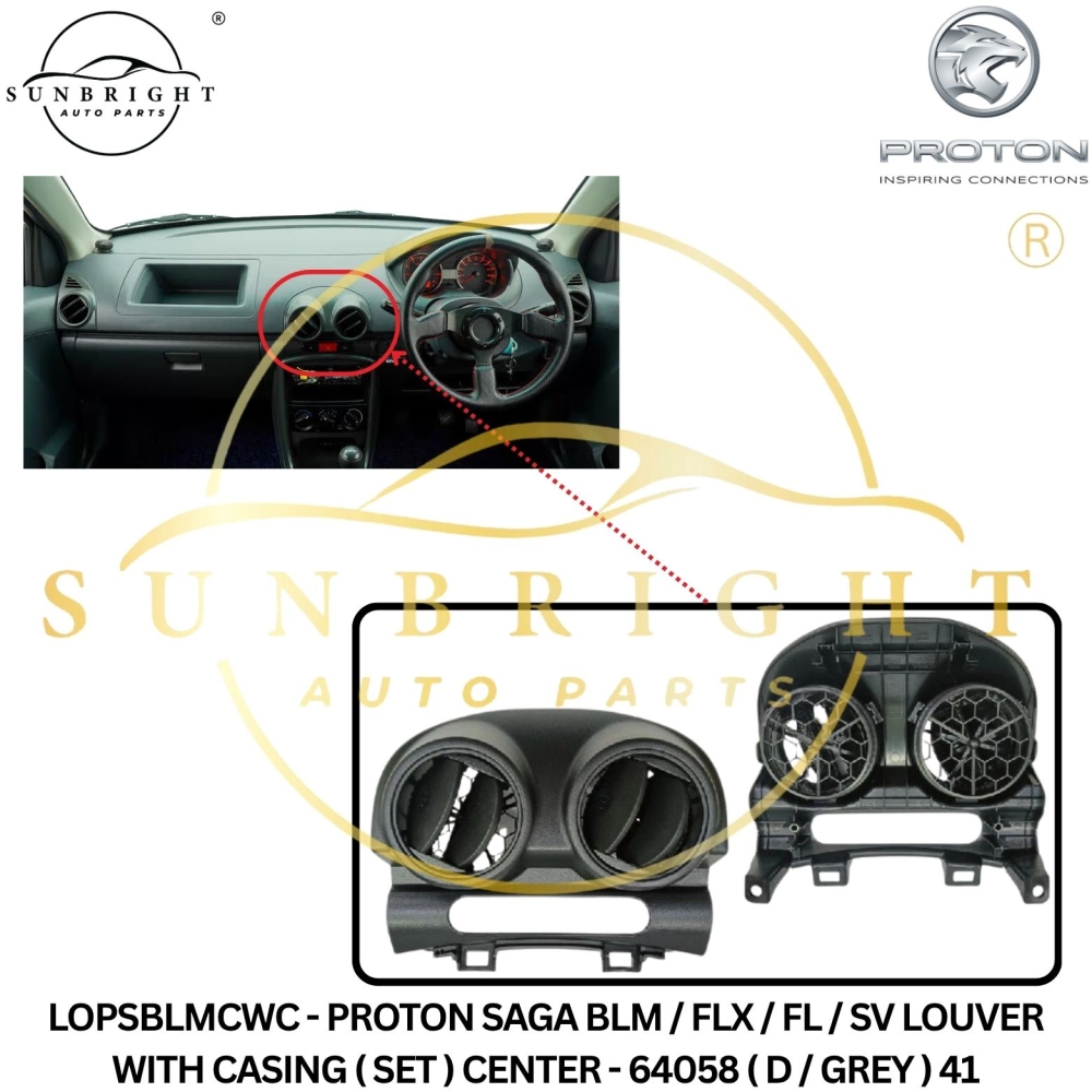 LOPSBLMCWC - PROTON SAGA BLM / FLX / FL / SV LOUVER WITH CASING ( SET ) CENTER - 64058 ( D / GREY ) 41