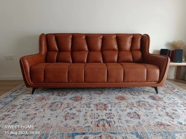 3 Seather Leather Look Sofa | Modern Sofa | Sofa Promo Merdeka |Sofa Furniture Store | Penang | Kulim Kedah | Lunas  | Georgetown | Kepala Batas | Bertam | Sungai Petani