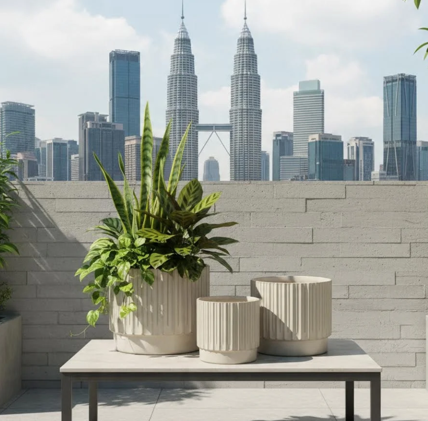 Ceramic Flowerpot Wholesale Supplier Malaysia PC1247-198456-3 - Eden Landscape Sdn Bhd