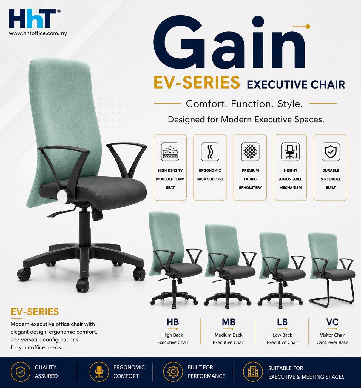 Gain EV-Series Executive Office Chair  (HB | MB | LB | VC)