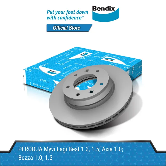 Bendix Front DISC ROTOR (1 SET)  Perodua Myvi Lagi Best 1.3, 1.5; Axia 1.0; Bezza 1.0, 1.3 (BR9506)