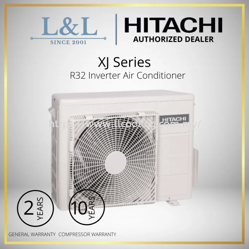 Hitachi XJ Series Inverter R32 Air Conditioner (1HP/1.5HP/2HP/2.5HP) (XJ10CKM/XJ13CKM/XJ18CKM/XJ24CKM)