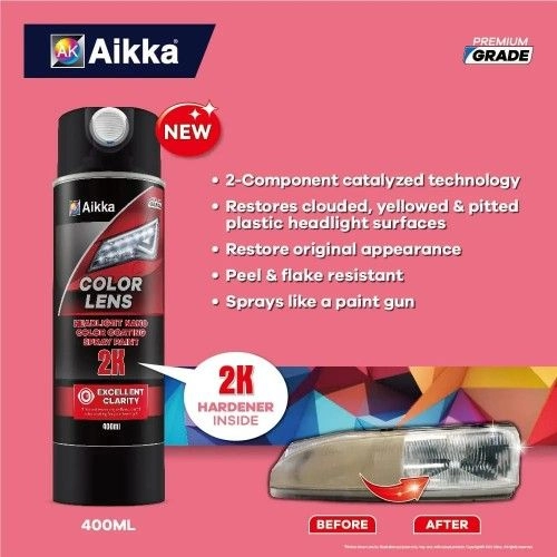 AIKKA 2K AEROSOL HEADLIGHT NANO COATING SPRAY PAINT