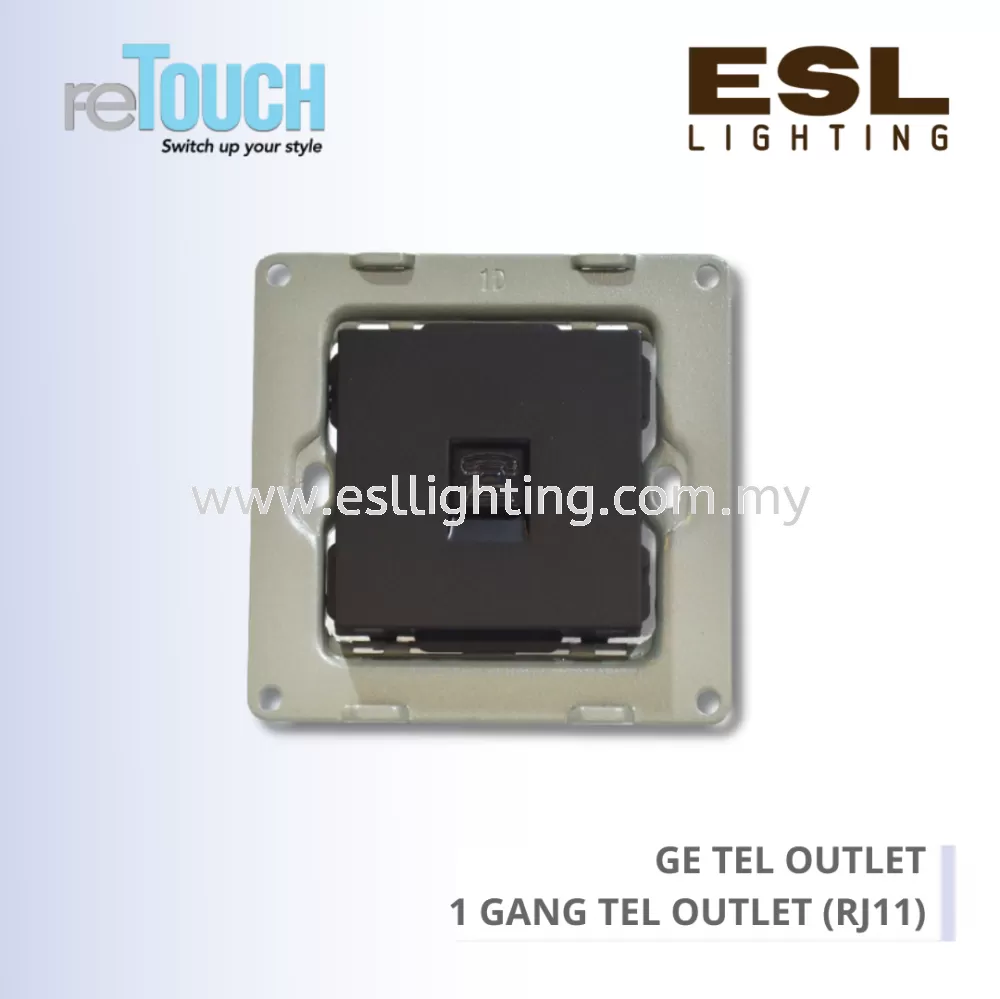 RETOUCH GRAND ELEMENTS - GE TEL OUTLET - E/TL104-GB – 1 GANG TEL OULET (RJ11)