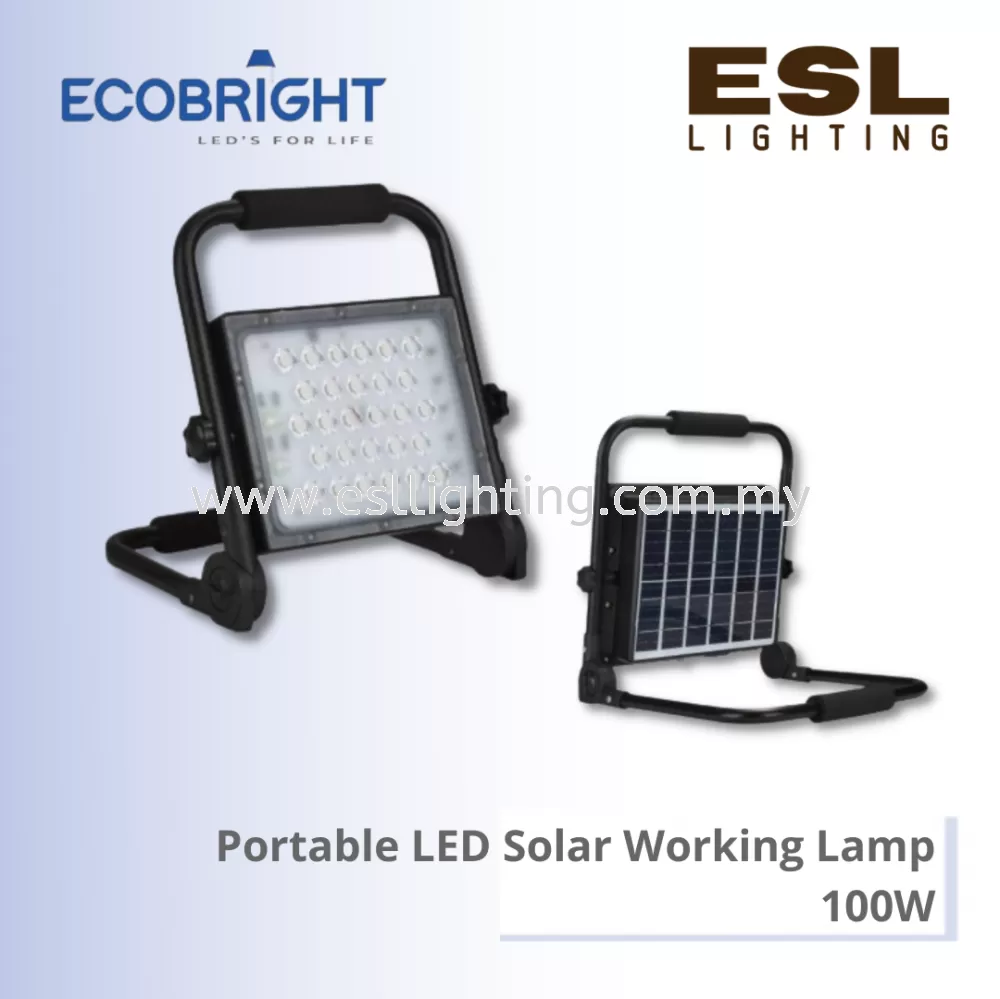 ECOBRIGHT Portable LED Solar Working Lamp 100W - EB-502 IP65