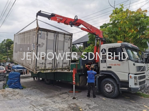 Lorry Crane for Lifting, Relocation Cabin