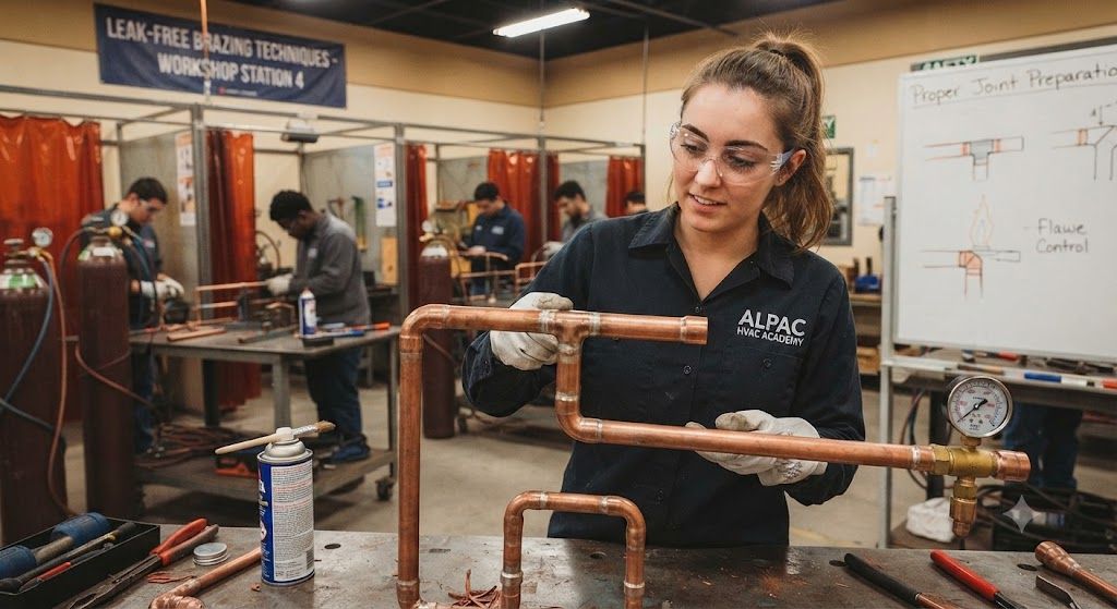 brazing copper pipes without leaks