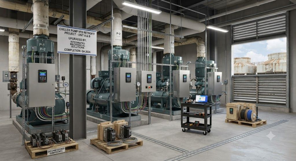 Retrofitting VSD on chiller cooling pumps