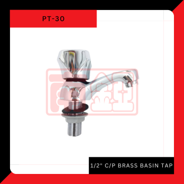 PT-30' CP Brass Basin Tap