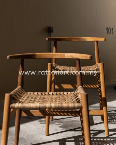 RATTAN WOODEN DINING CHAIR