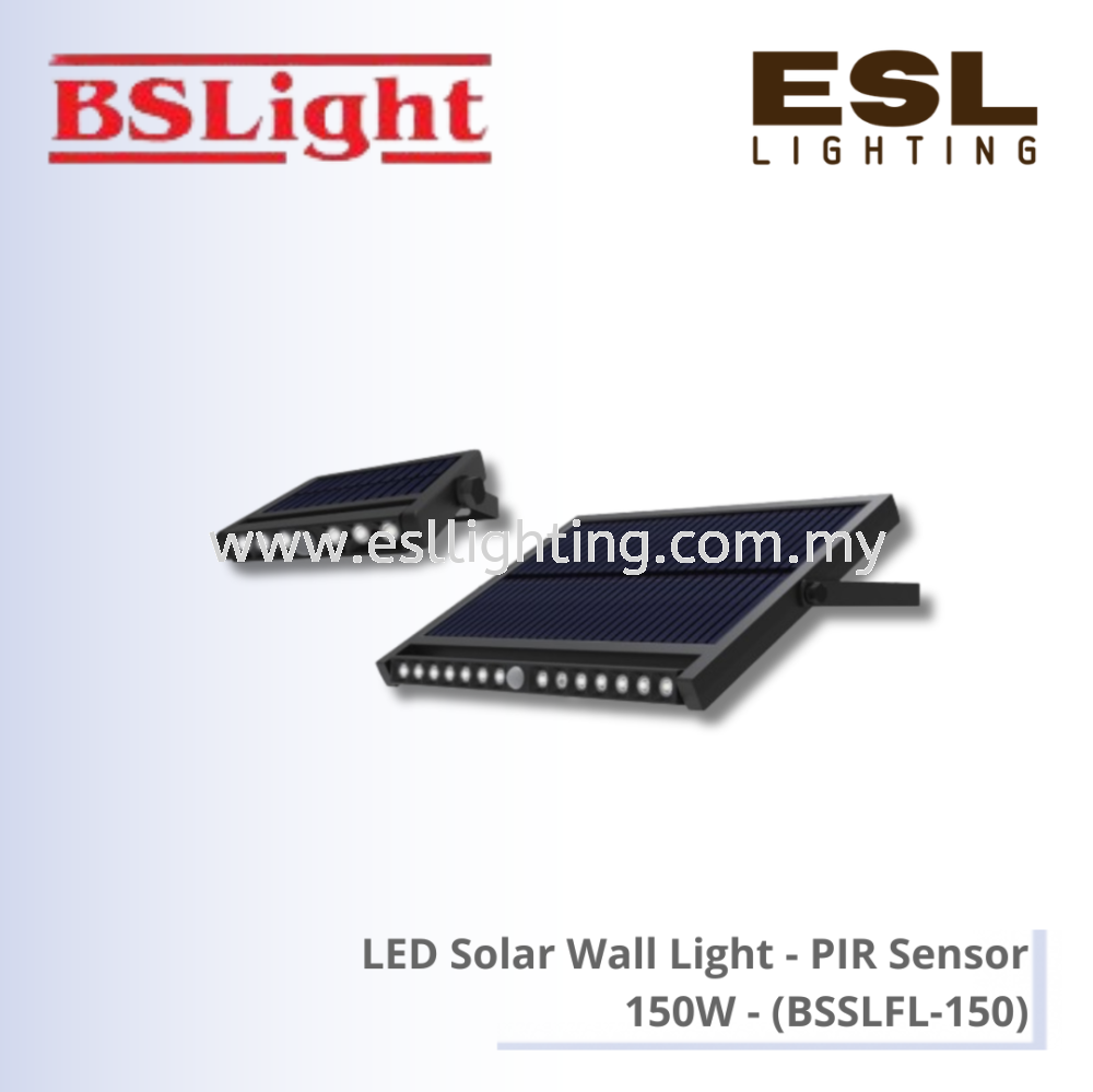 BSLight LED Solar Wall Light (PIR Sensor) 150W - BSSLFL-150
