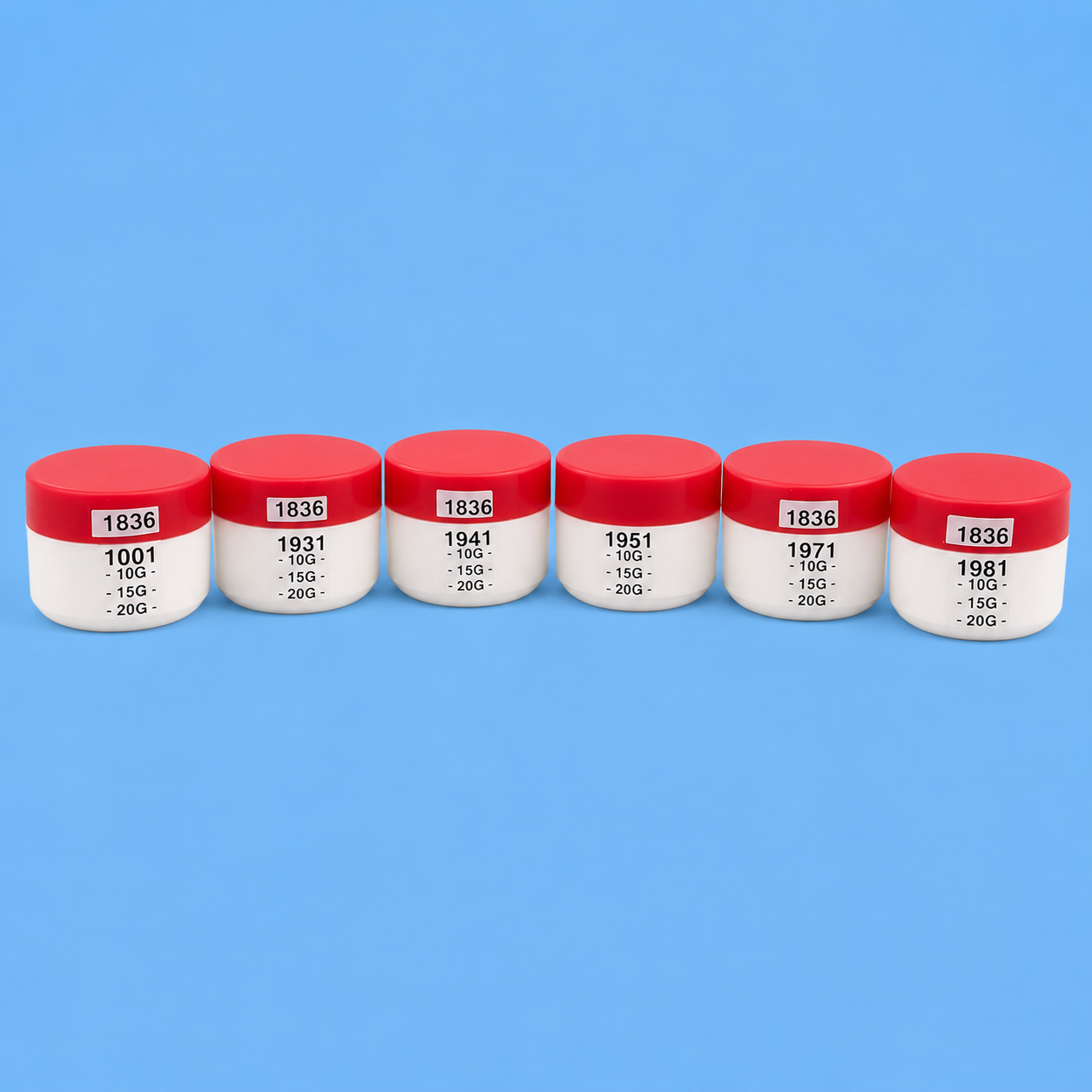 Cream Jar10g-20g : 1001 & 1931 & 1941 & 1951 & 1971 & 1981