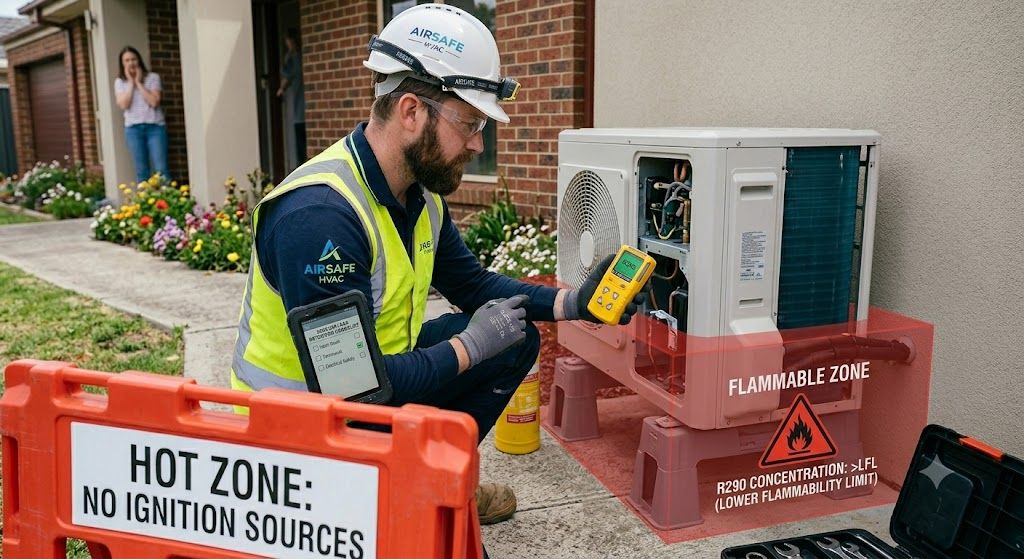 R290 refrigerant leak risk assessment