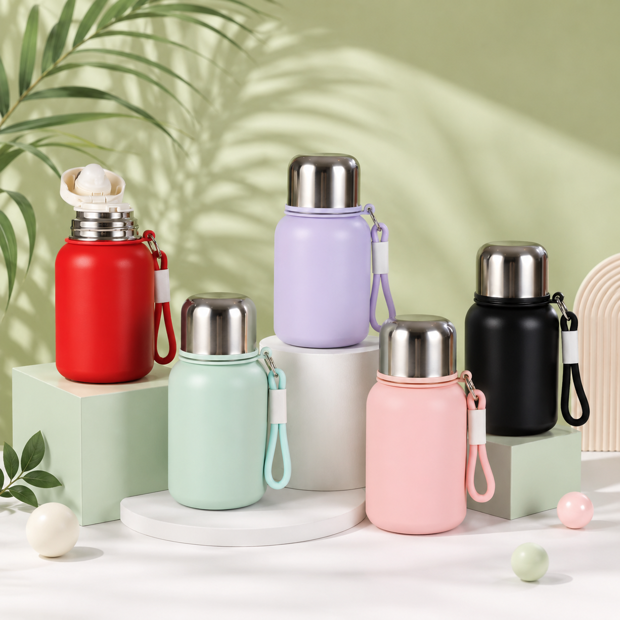 316 Stainless Steel Premium Quality Vacuum Flask with Wrist Strap 0988