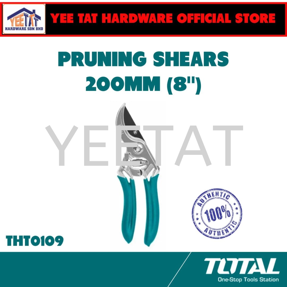 [ TOTAL ] THT0109 PRUNING SHEAR ALUMINIUM BODY 200MM (8”)