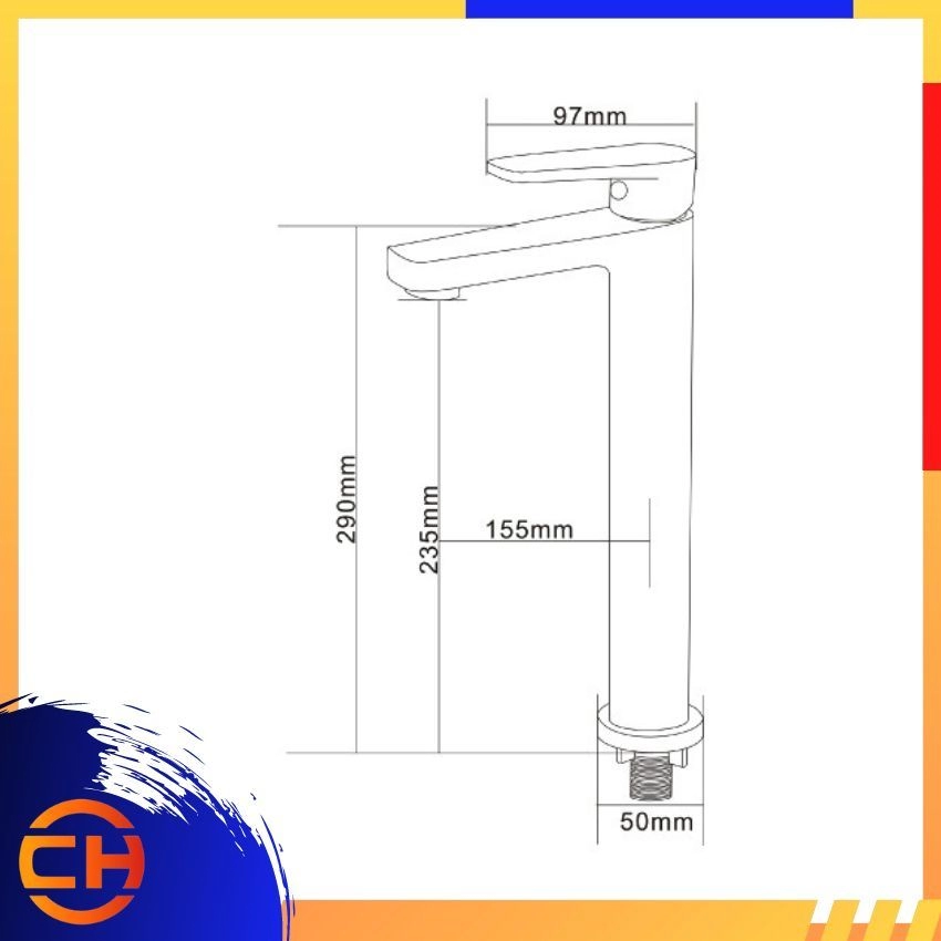 SORENTO BATHROOM FAUCET SRTWT6825-GM High Basin Cold Tap 