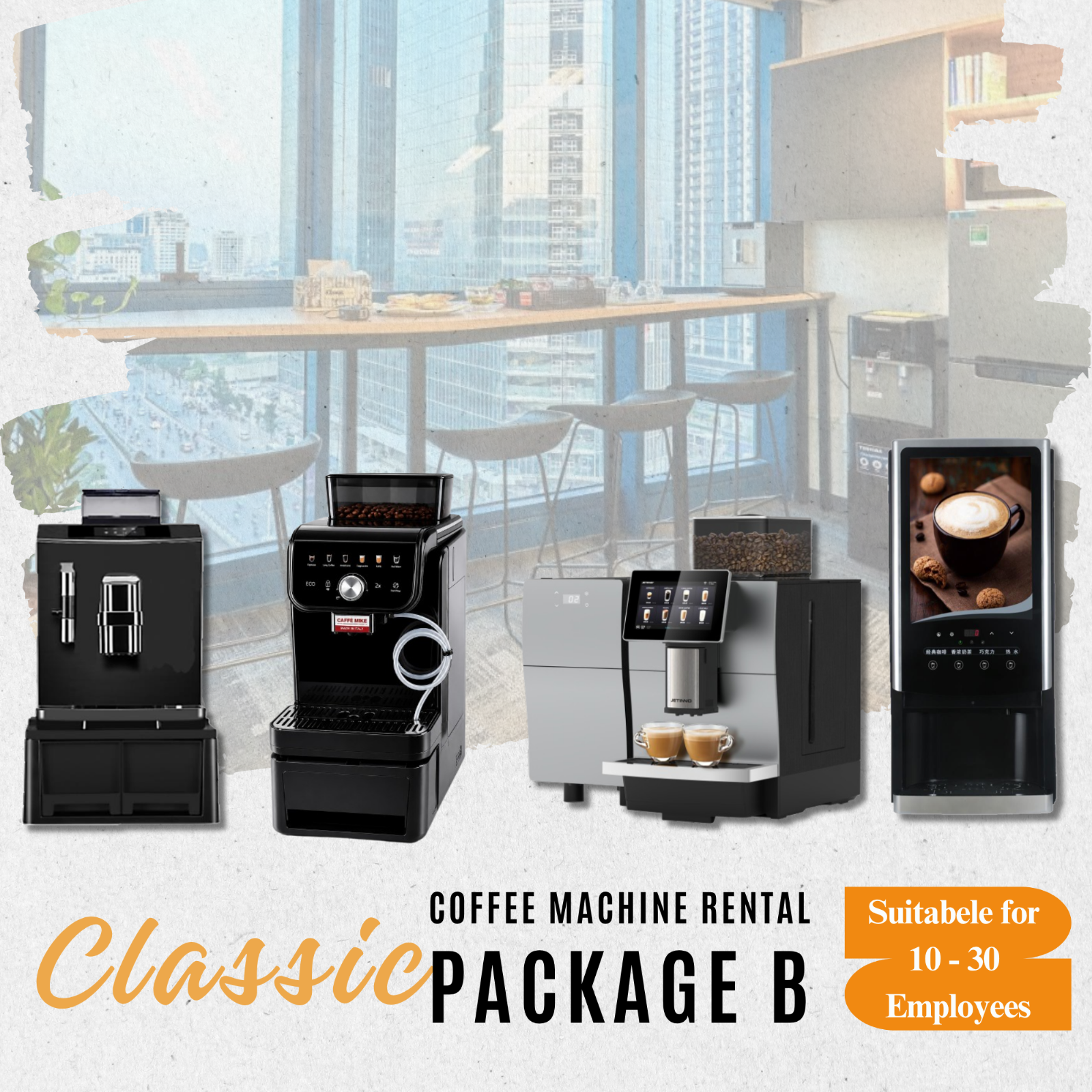Coffee Machine Rental for office 10 - 30 Employees