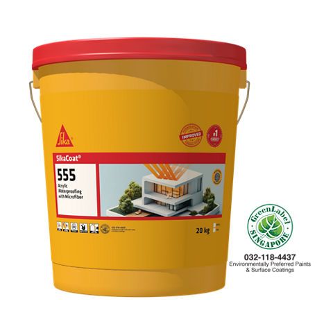 SikaCoat庐-555 Micro-fiber reinforced acrylic waterproofing coating