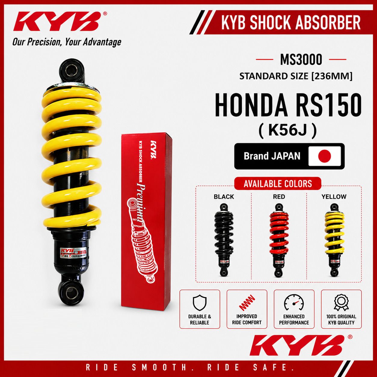 KAYABA RS150 MONO REAR SHOCK ABSORBER SUSPENSION MS3000B/R/Y