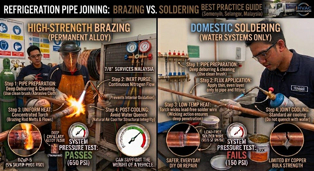 refrigeration brazing vs soldering best practice