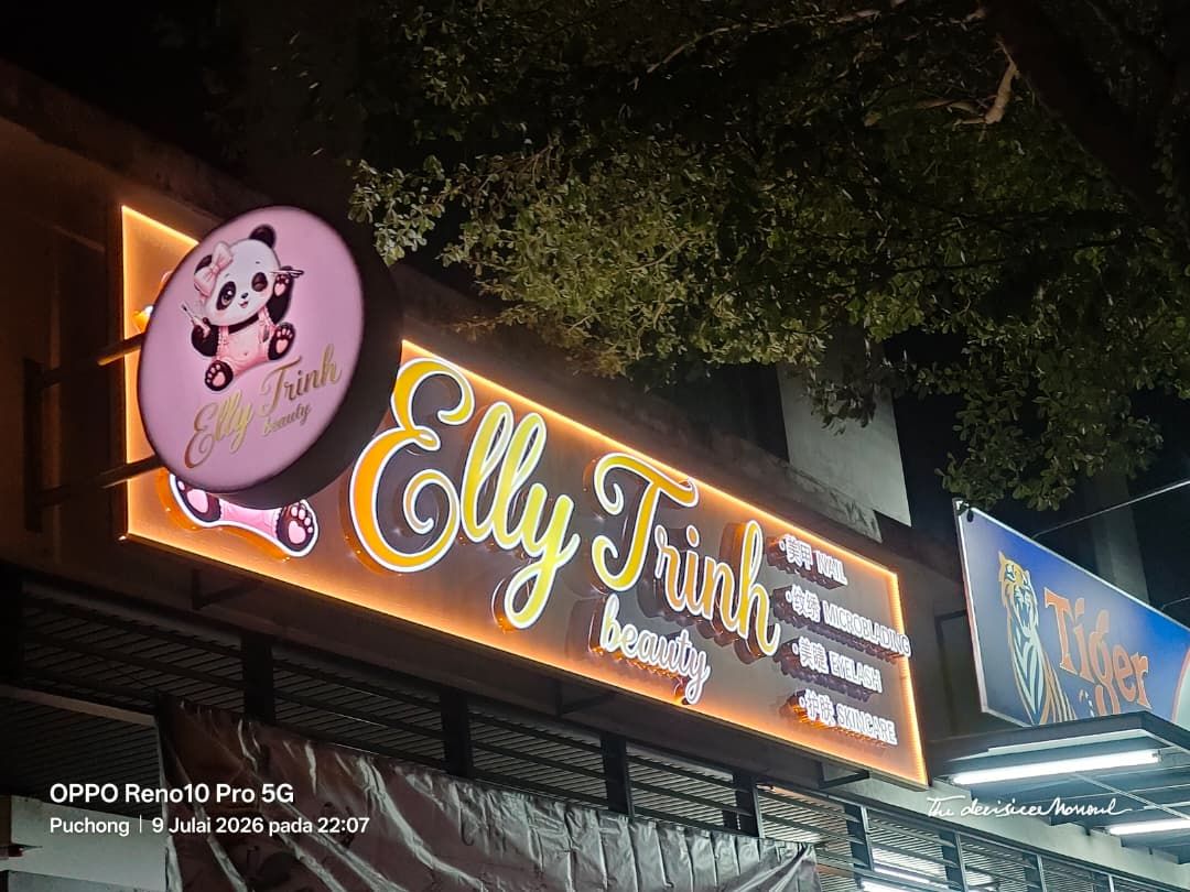 顾客引流展示方案 | Penang、Perak 及 Taiping 商业 3D LED 立体字搭配发光边框招牌专家