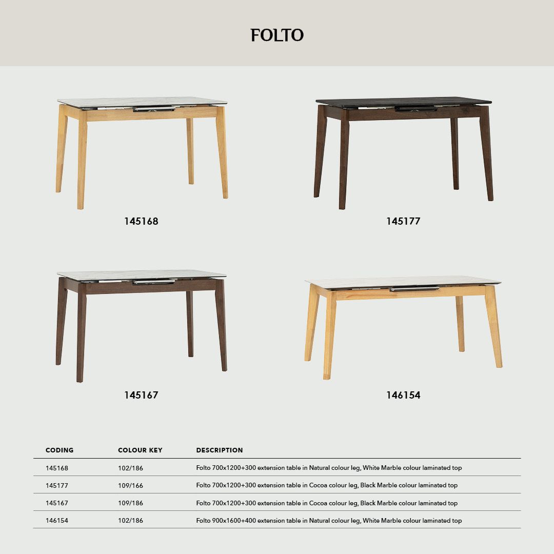 FOLTO EXT DINING TABLE 102/186