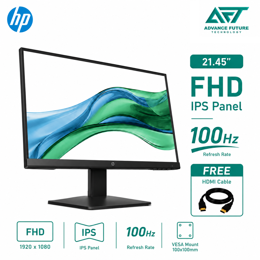 HP Series 3 Pro 322pe 21.45'' FHD IPS 100Hz Flat Monitor ( HDMI, VGA, 3 Years Warranty )