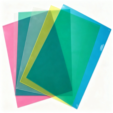 TINTED COLOUR L-SHAPE FOLDER