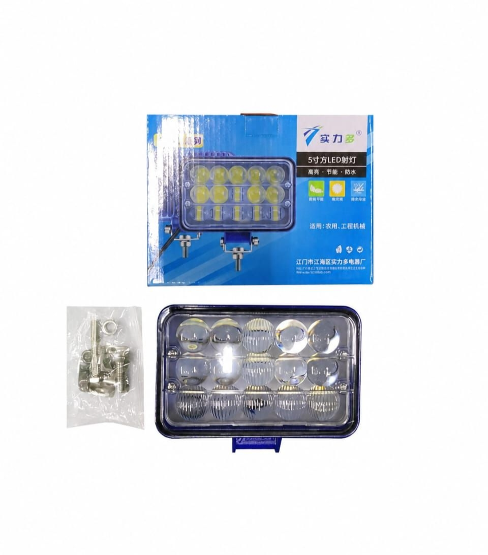 SHILIDUO LED Spot Light 5" 15 Lens Rectangle White 12V-36V SD-3501