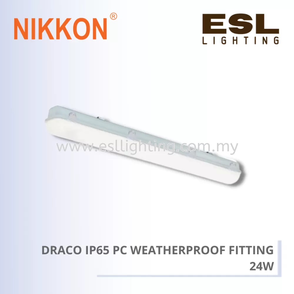 NIKKON Draco IP65 PC Weatherproof Fitting 24W - K04109 24W