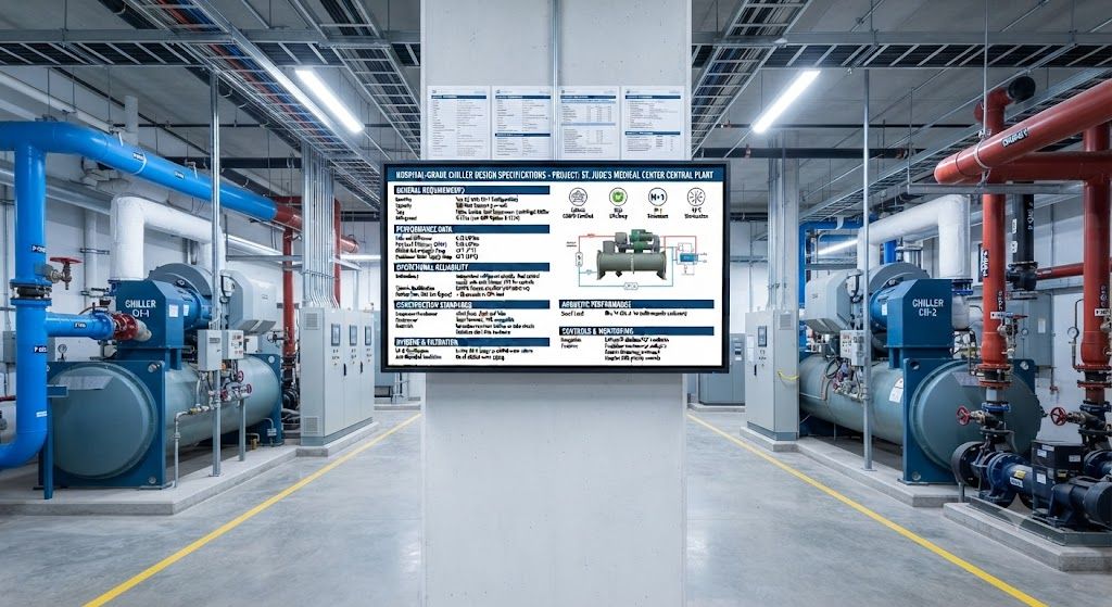 Hospital grade chiller design specifications