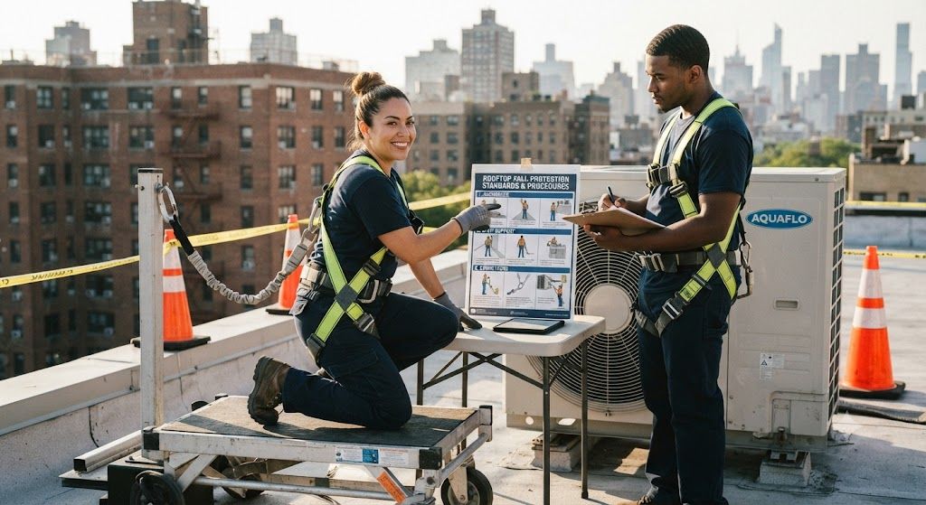 HVAC fall protection standards and procedures