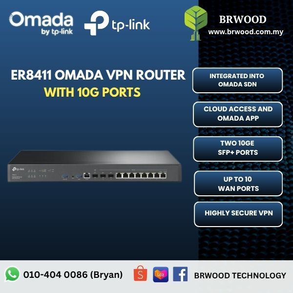OMADA TP-LINK ER8411: VPN Router with 10G Ports