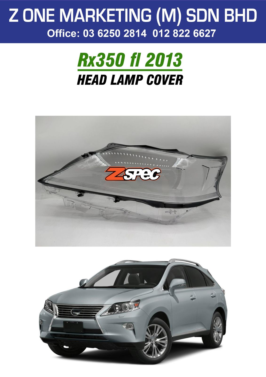 rx350 fl 2013 head lamp cover