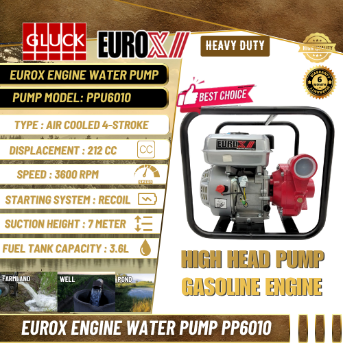 PPU6010 2" 7HP Euro High Head Pump PPU6010 2" 7Hp Petrol Engine High Pressure Pump