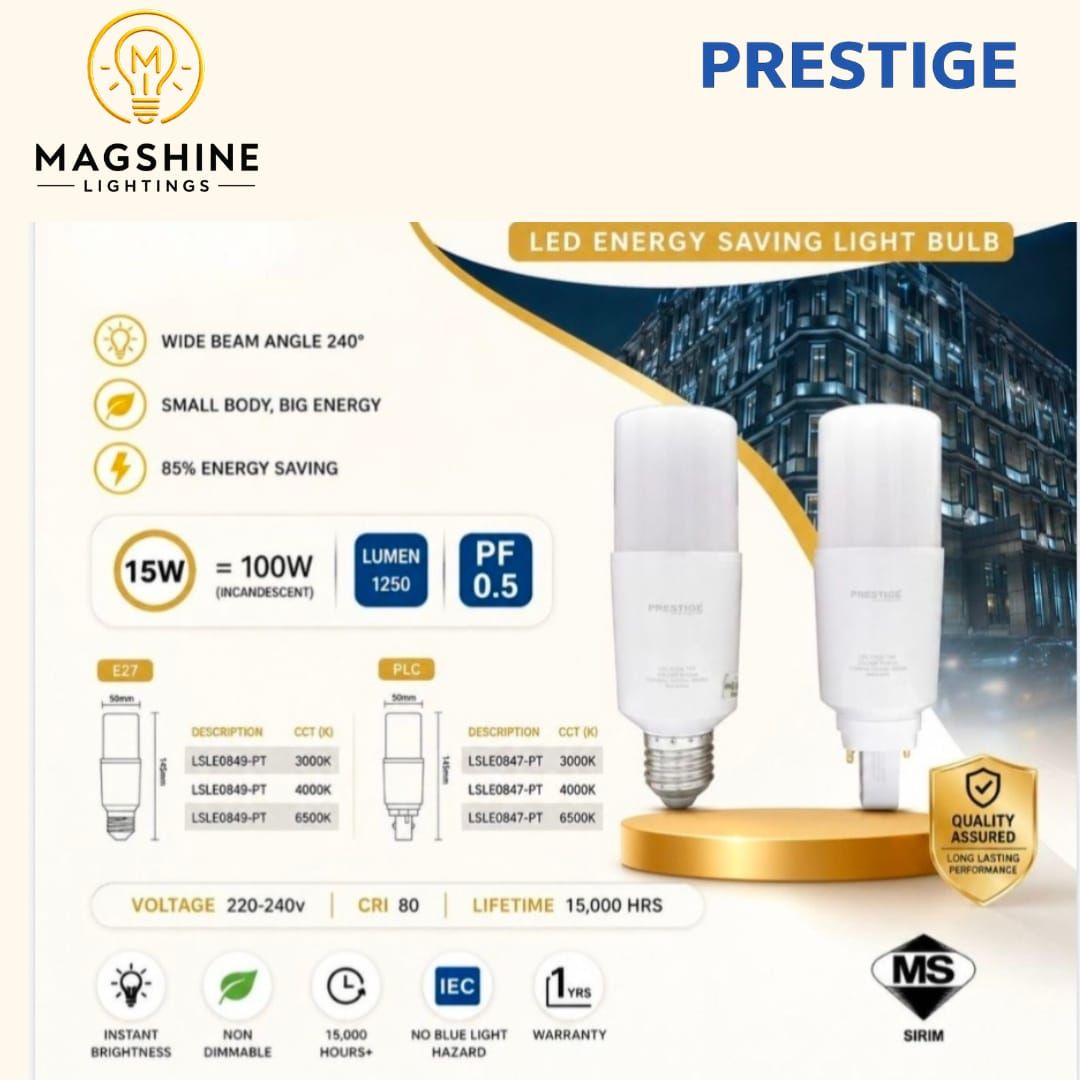 PRESTIGE ESSENTIAL LED ENERGY SAVING LIGHT STICK BULB /15W