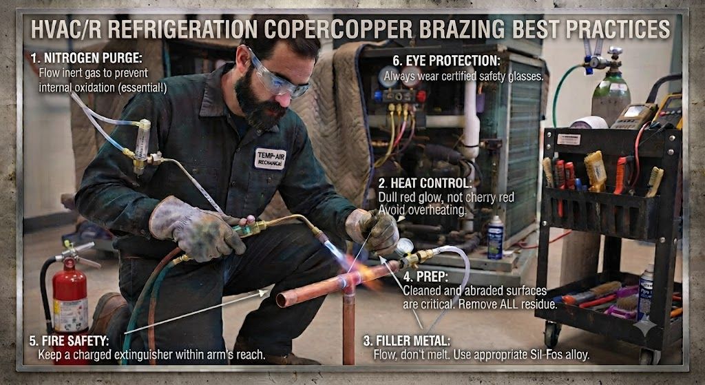 copper joint brazing refrigeration best practices