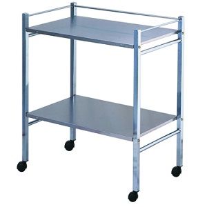 MEDICAL INSTRUMENT TABLE TROLLEY  Chrome plated steel  Model CT1010 