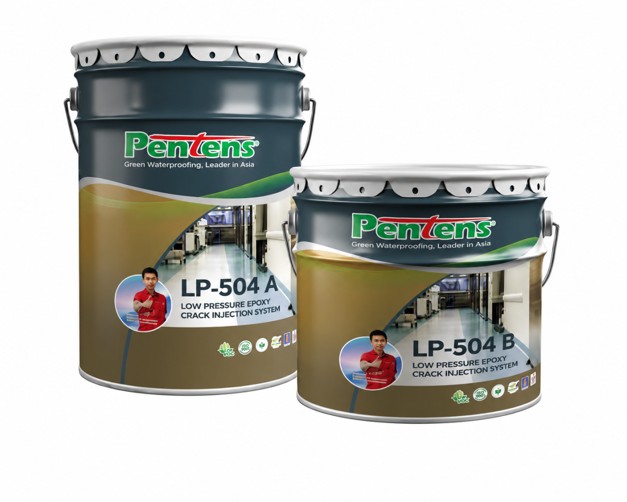 Pentens LP-504 | Low Pressure Epoxy Crack Injection System