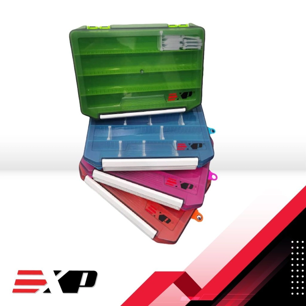 EXP Fishing Ziggy Lure Box 20x14x3 (cm) EASY CARRY kotak umpan TB-210 Custom slot Premium quality FISHING TACKLE BOX
