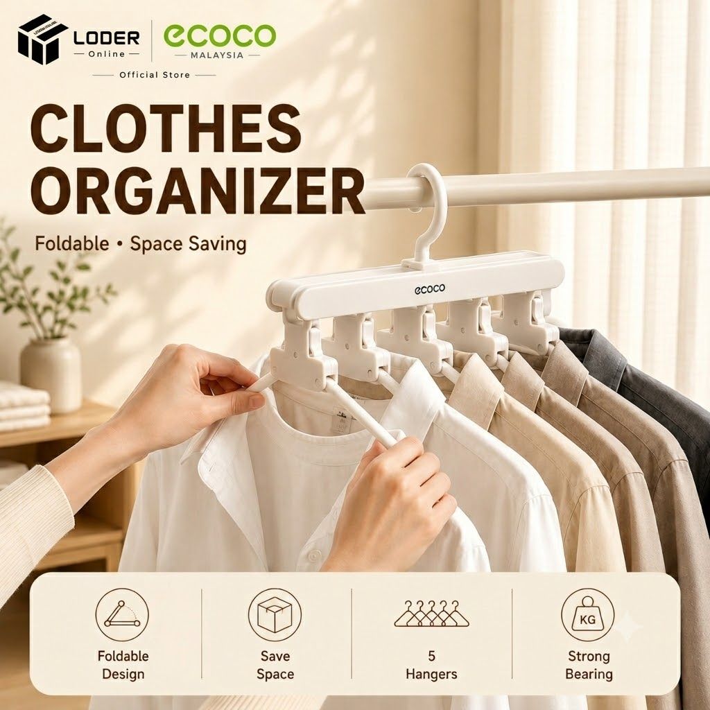 LODER ECOCO Rotating Clothes Hanger Multi Hanger Wardrobe Organizer Closet Space Saving Hanger Organizer